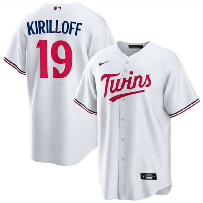 Men%27s Minnesota Twins #19 Alex Kirilloff White Cool Base Stitched Baseball Jerseys Dzhi->minnesota twins->MLB Jersey